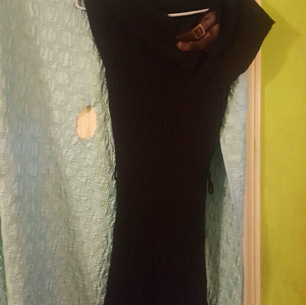 Black sweater dress