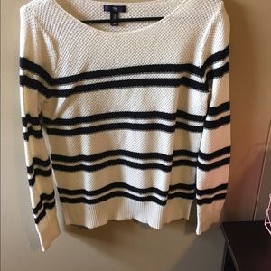 Navy Blue and Cream striped Gap Sweater