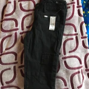 black cargo low rise denim jeans