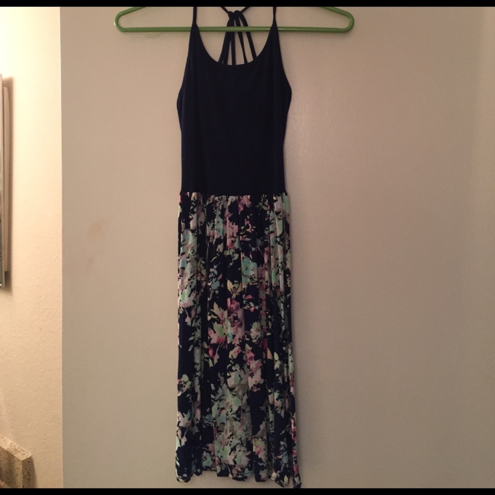 Navy and flower dress!