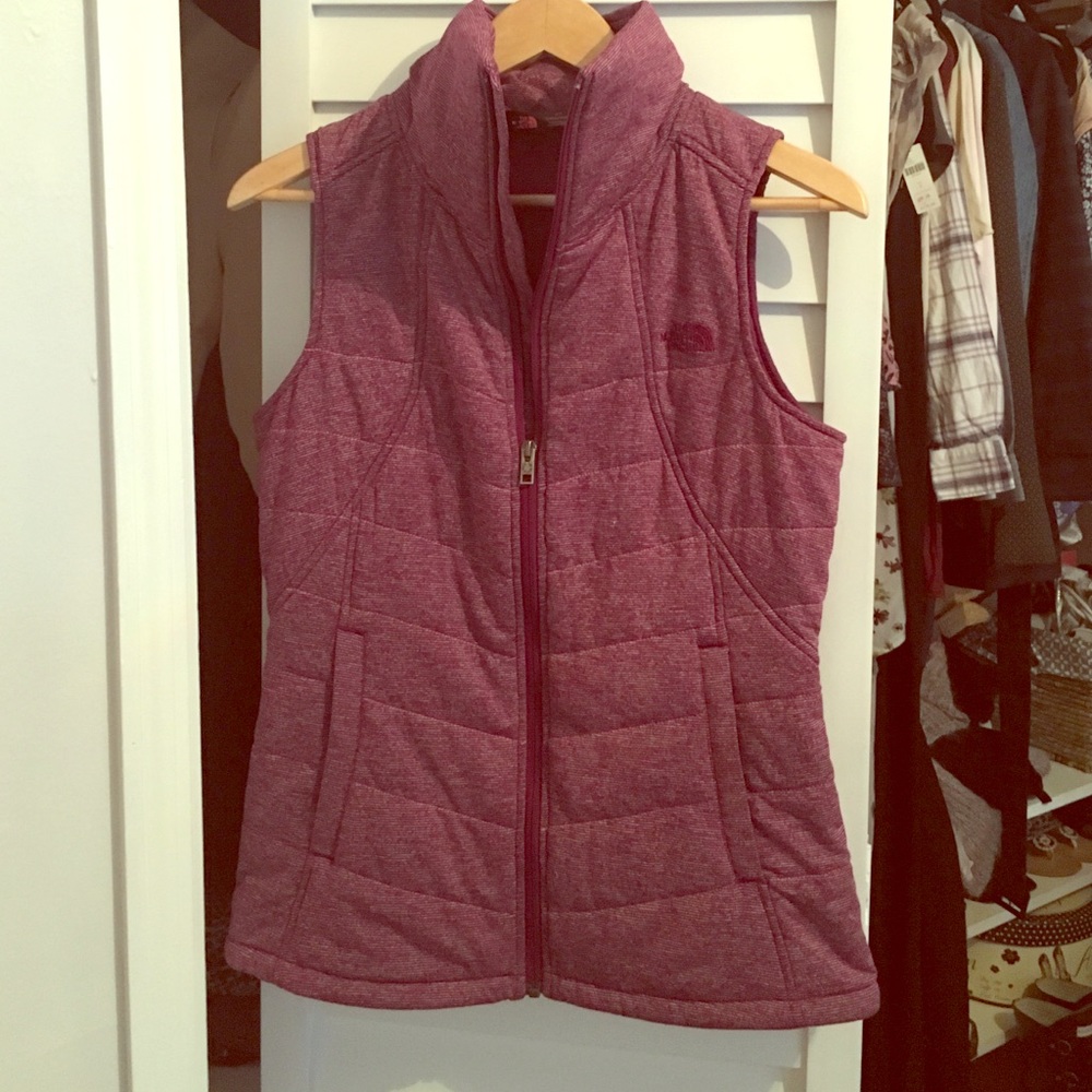 North face purple turtleneck vest