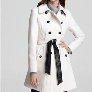 DKNY white creamy peacoat