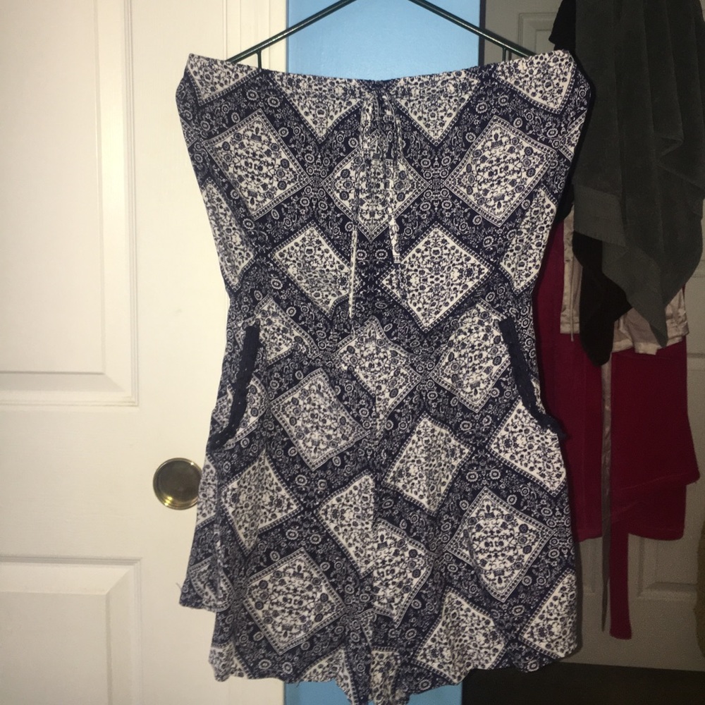 strapless romper