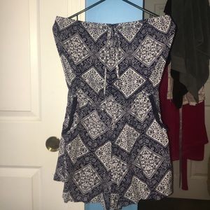 strapless romper
