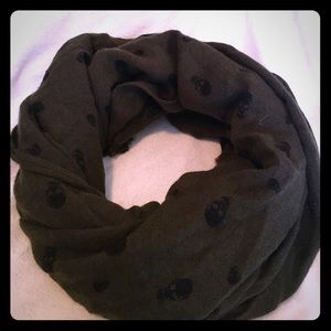 Olive green and black scarf