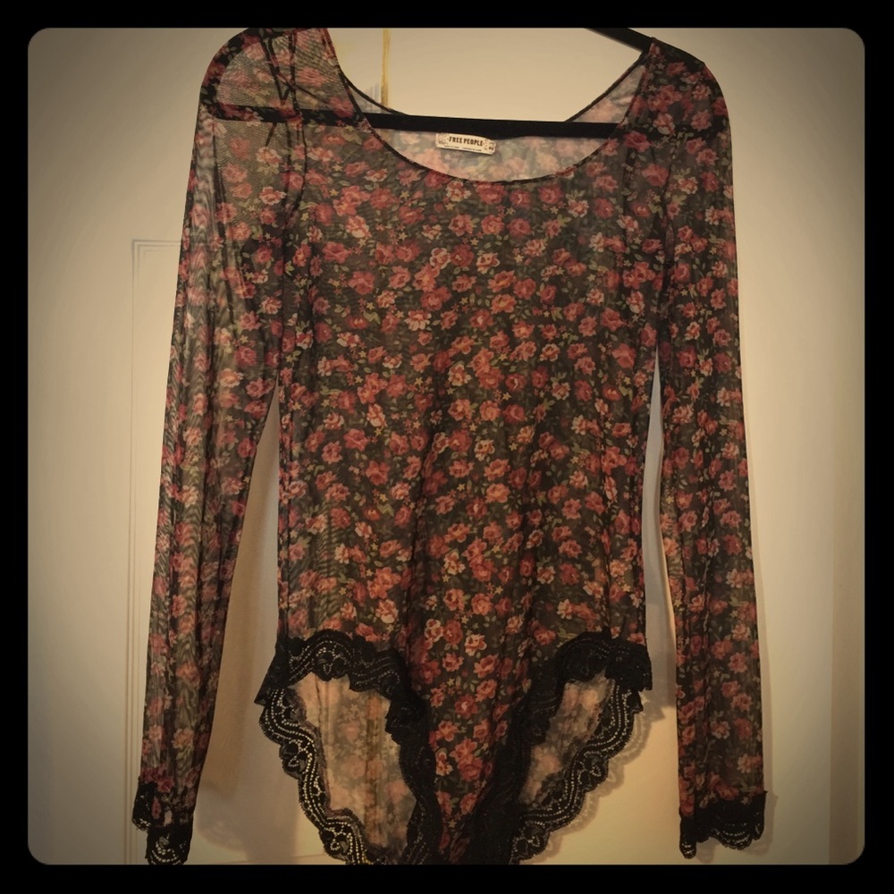 Free people floral sheet bodysuit