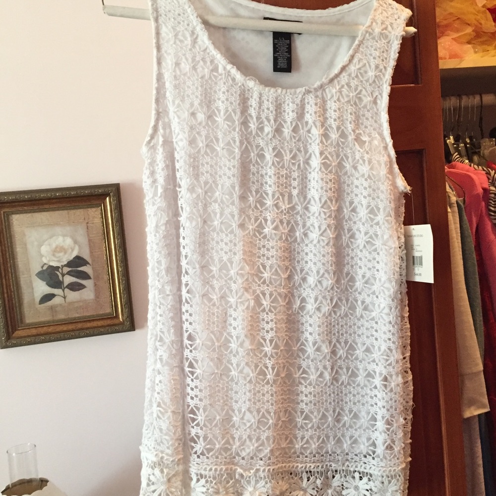 New tank top formal shirt white