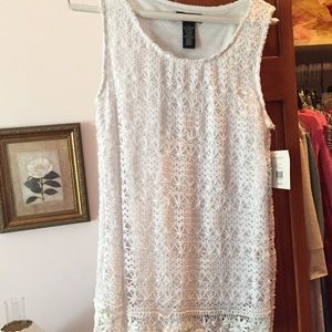 New tank top formal shirt white