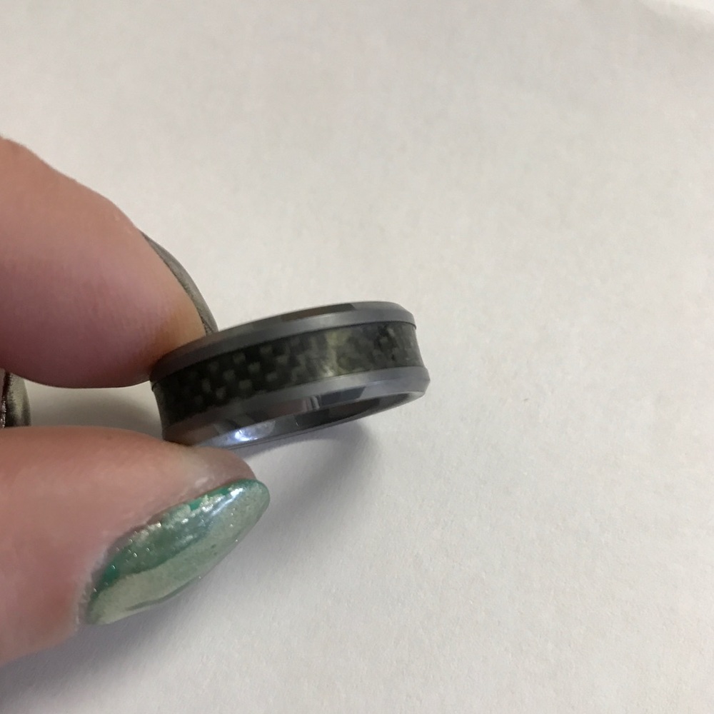 Men's Black Cobalt Carbon Fiber Ring