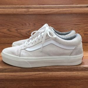 Vans old skool cream suede