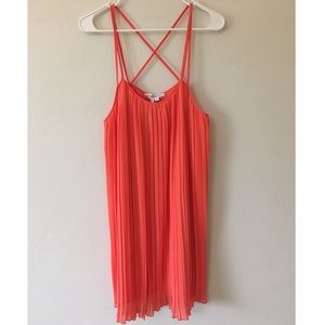 NWT BCBGeneration Swing Pleat Dress in Flamingo