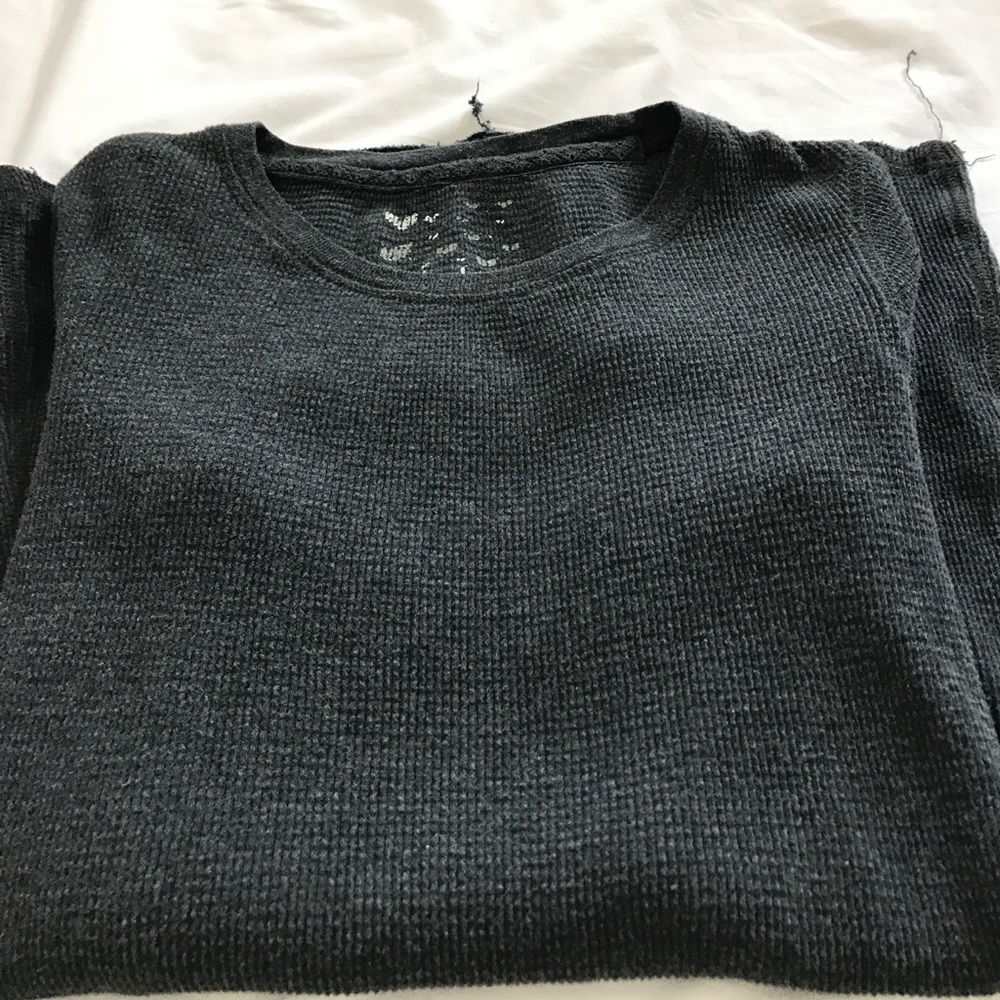 Grey warm long sleeve shirt