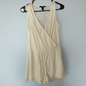 Ivory Lace Romper F21