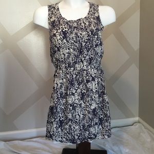 Forever 21 blue and cream pocket dress