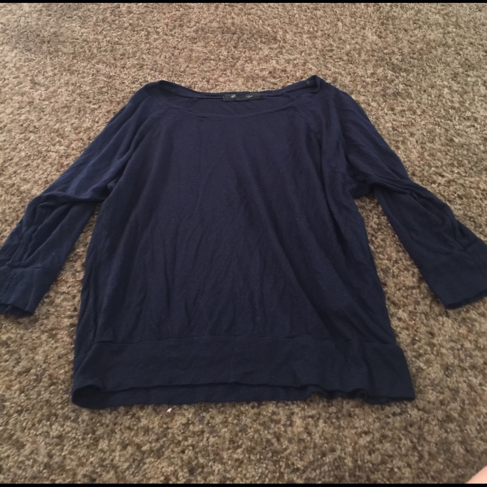 3/4 sleeve navy top