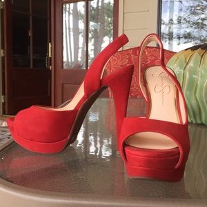 Jessica Simpson Sabella Red Platform Heel