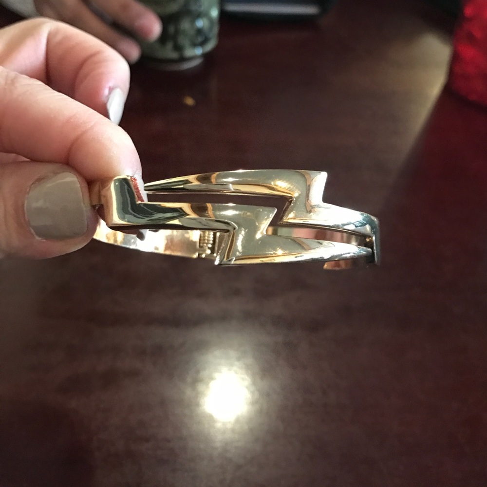 Lightning Bolt Bangle - not real gold