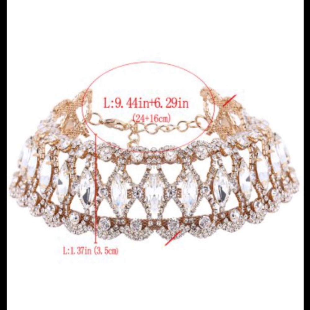 🎉💕HP 3/27 💕🎉 Rhinestone Choker Necklace - Picture 5 of 6