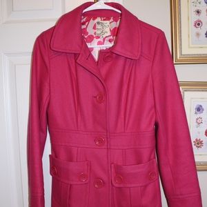 Hot pink Tulle brand pea coat.