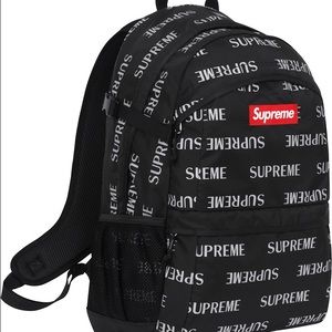 Supreme reflective black backpack