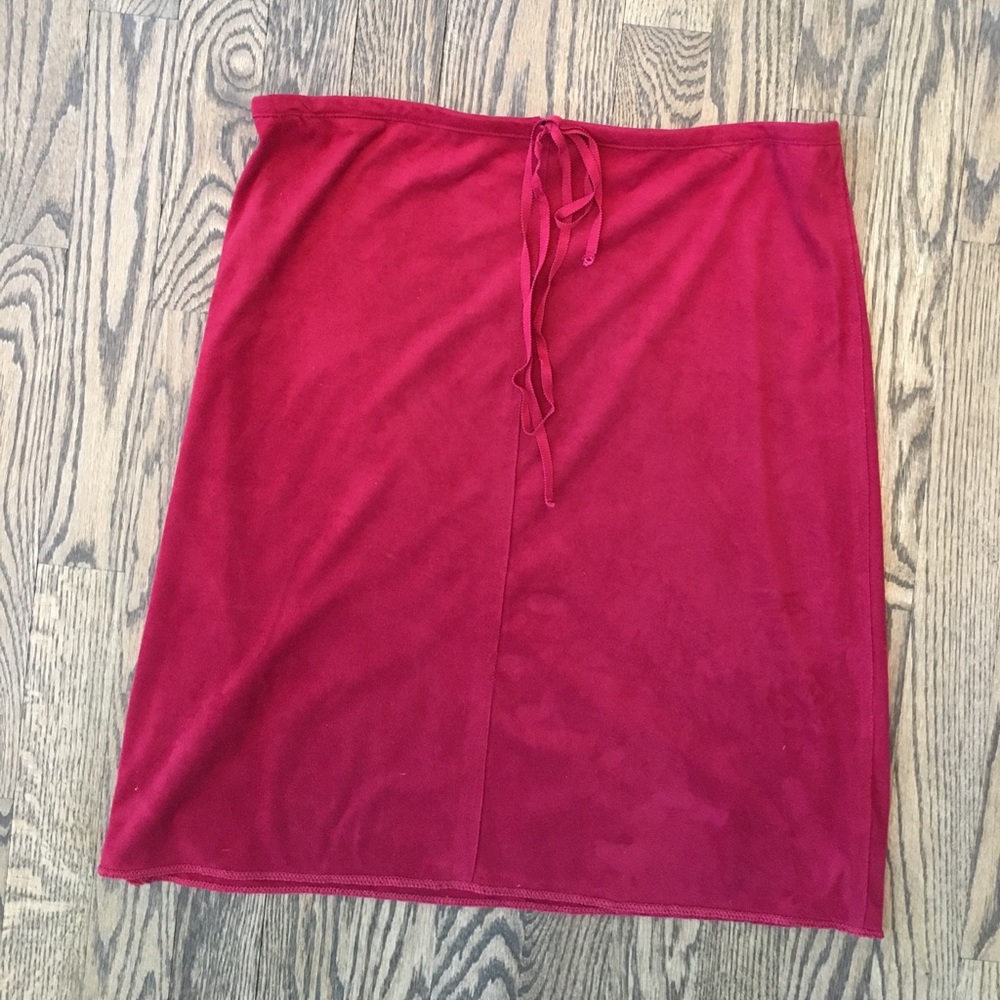 Max Studio faux suede mini skirt