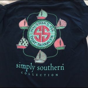 Simply Southern sailboat t-shirt size M