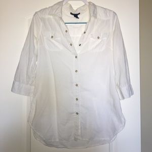 White Bandolino Button-Down Shirt