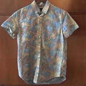 Men's Jcrew short sleeve button down, size M