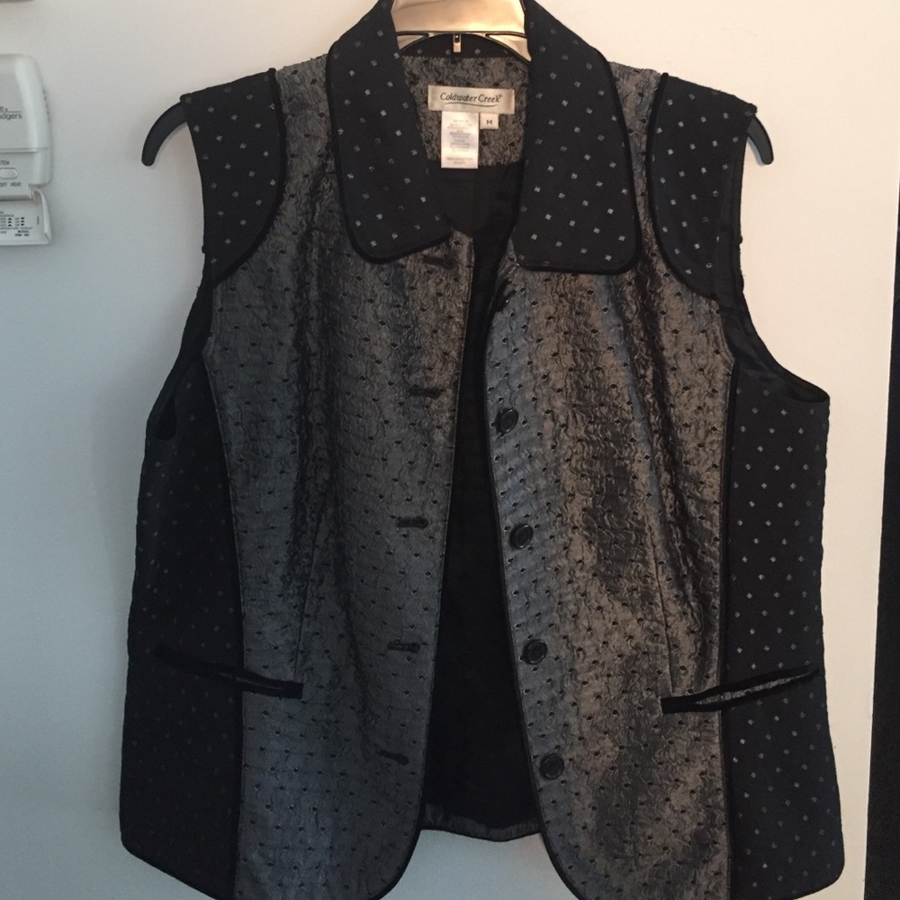 Chico's Black and grey vest.