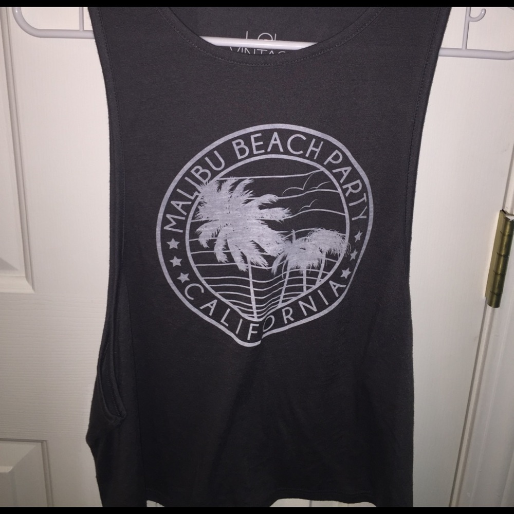 Grey Muscle Tank Top