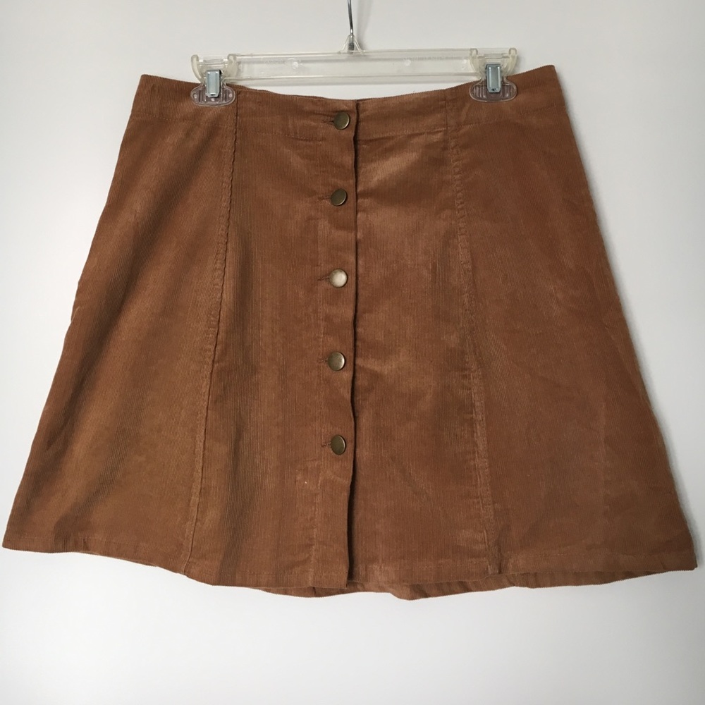 Tan corduroy skirt