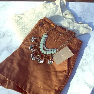 Anthropologie Pilcro vegan leather shorts NWT