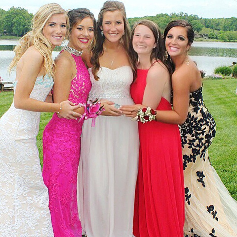 Vintage lace prom dress