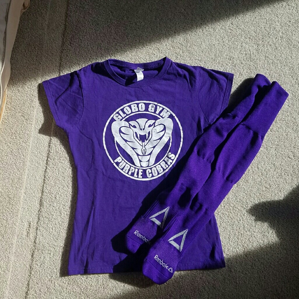 🚫SOLD on merc: Globo Gym Purple Cobras costume
