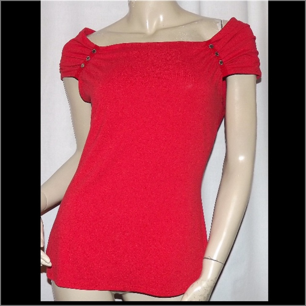 White House Black Market Red Shirt Size M