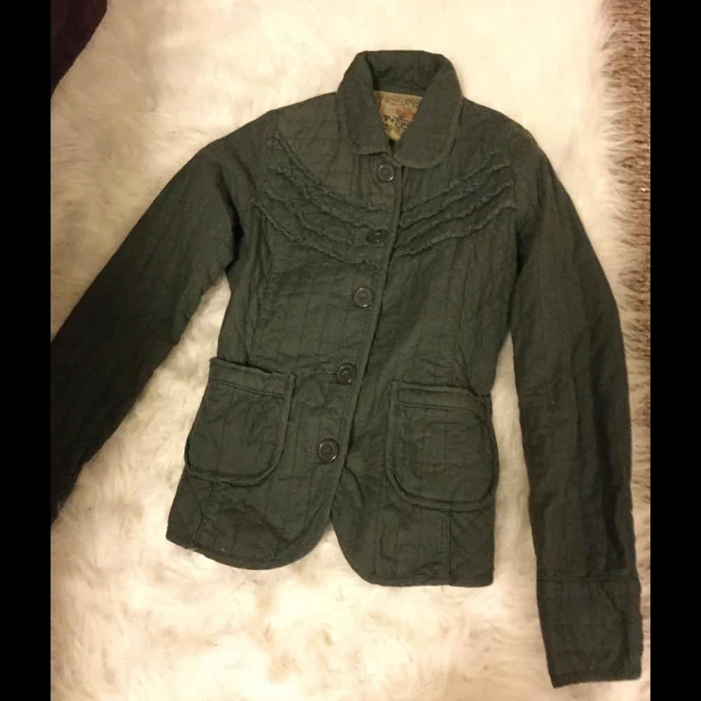 Olive colored army jacket
