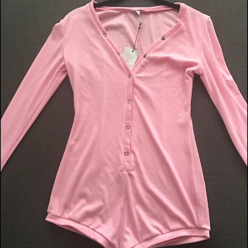 Long Sleeve Pink Bodysuit NWT
