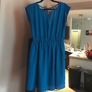 Blue dress with back design