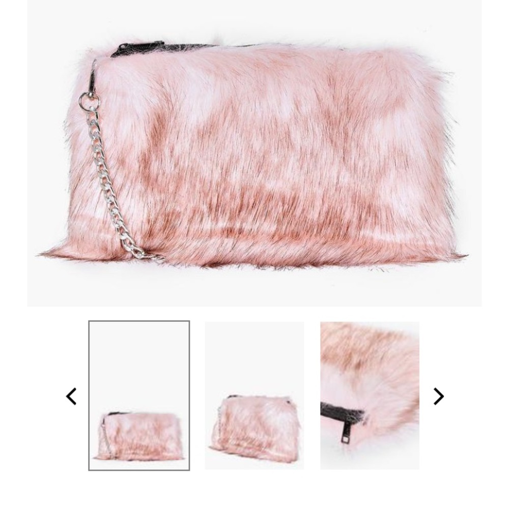 Pink Faux Fur Bag