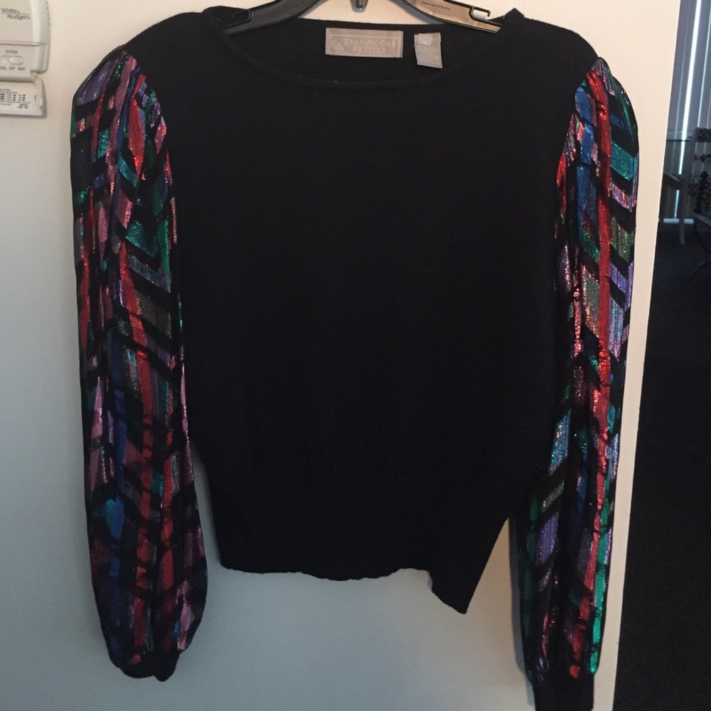 Vintage EVAN PICONE Black Silk sweater