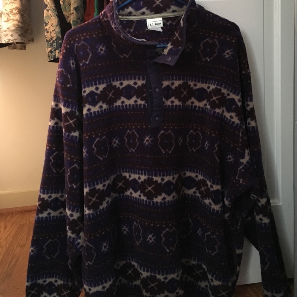 LL Bean Fleece Pullover XL