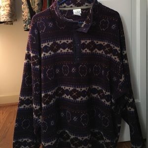 LL Bean Fleece Pullover XL