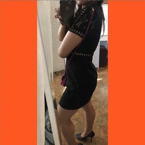 NWT Black lace eyelet medium little black dress