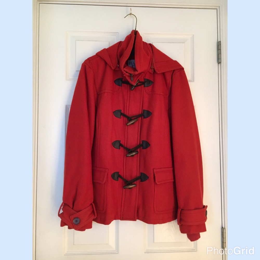 Burnt orange Wool toggle coat