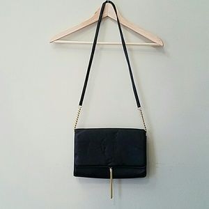 H&M Black Shoulder Bag with Gold Tassel