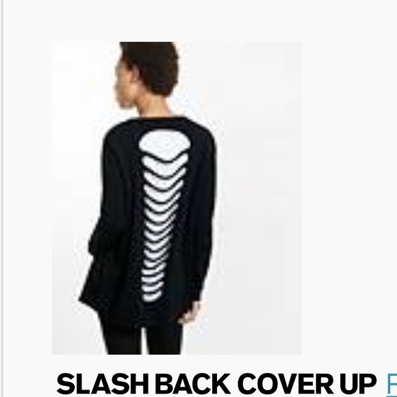 Express Slash back cardigan sweater. Black xsmall - Picture 1 of 3