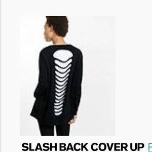 Express Slash back cardigan sweater. Black xsmall