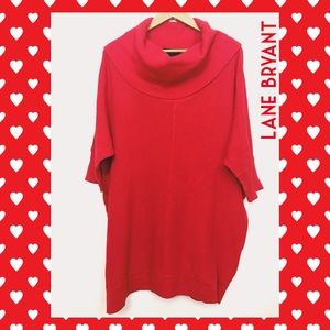 Lane Bryant Red Cowlneck Sweater!