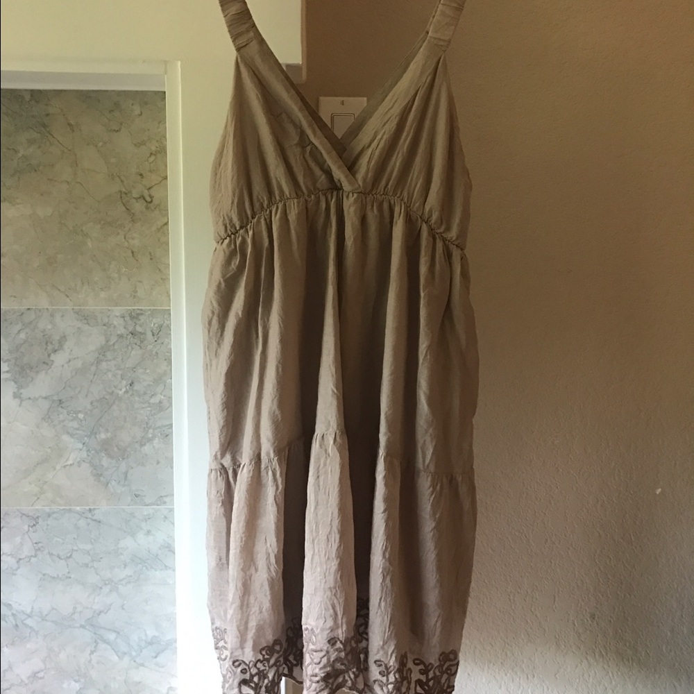 Beige boho dress