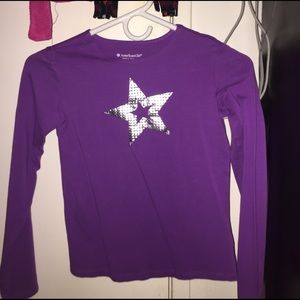 purple American girl doll shirt